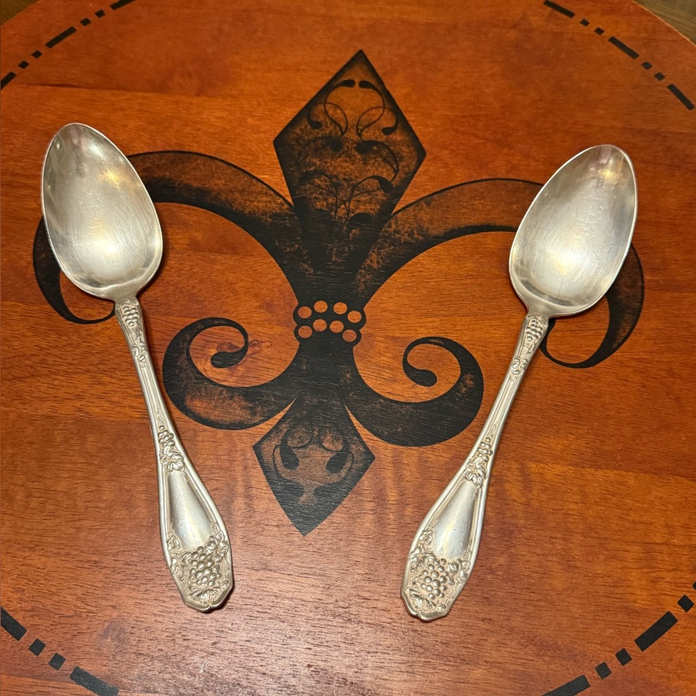 Two Vintage Silverplate Tablespoons…Internationa Silver Co ”Isabella” pattern
